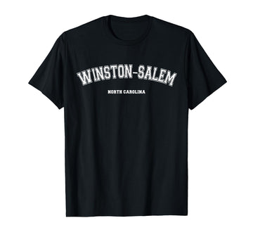 Winston–Salem North Carolina T-Shirt by Winston–Salem North Carolina USA – Cotton Blend, Black, Model JF78Y0YHQ18