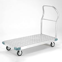Global Industrial Platform Truck - Aluminum Diamond Deck, 60 x 30, 1400 Lb. Capacity, 5" Rubber Casters