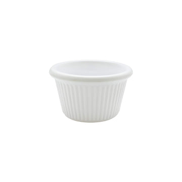 Fluted melamine ramekin collection 1 1/2 oz by Thunder Group – 1.5 ounces, Melamine, White, Model ML507W1