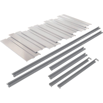 Additional Level For 96"W x 24"D High Capacity Rack Steel Deck by Global Industrial – Steel Deck, Gray, Model 581091GY