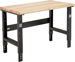 Global Industrial Adjustable Height Workbench C-Channel Leg, 48" W x 30" D
