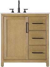 Elegant Kitchen and Bath 32" Single Bathroom Vanity in Linen Oak