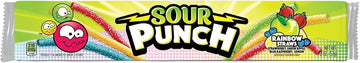 Sour Punch Rainbow Straws Candy, 2 Ounce -- 288 per case.