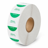 Friday Day of the Week Label by Glownary – Paper, Green, Pack of 1000, Model 322u516b