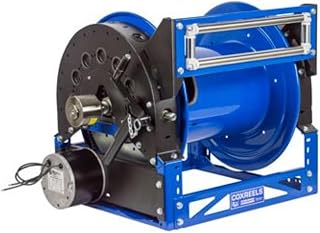 COXREELS 1660-2820-EF, Electric 24V DC Motor Hybrid Frame Hose Reel: 1"x200' Capacity, 1/3HP, 3000 PSI (Hose Not Included)