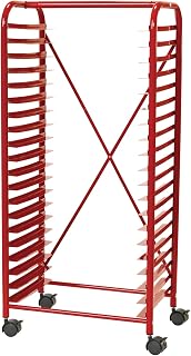 Colorations Mobile Art Rack, 20 Slots for Trays, Locking Casters