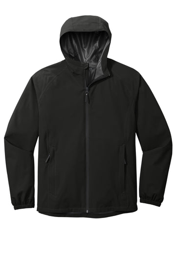 Essential Rain Jacket by Port Authority – Large, Polyester Blend, Deep Black, Model J407