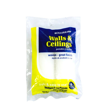 RollerLite 4" x 1/2" Dralon Woven Mini Roller Cover by Roller Lite – 2 Pack, White, Model 4EWV050D