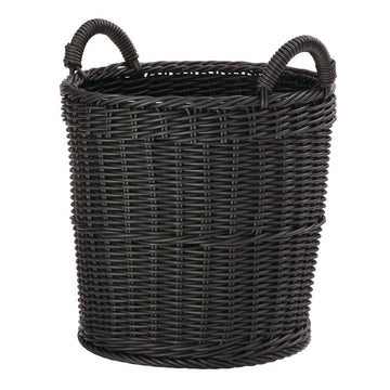 Black Display Basket - 14" Dia x 18" H by HUBERT – Plastic, Black, Model VR-5027-2 BLACK