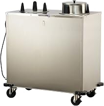 E6211 Food Service Express Heat Plate Dispenser, Stainless Steel, 2 Stack (Fully Assembled)