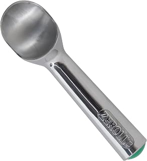 Zeroll Original Ice Cream Scoop Unique Liquid Filled Heat Conductive Handle Simple One Piece Aluminum Design Easy Release Made in USA, 2.5-Ounce, Silver