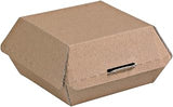 PacknWood 210EATBURG135K - Burger Take Out Container - Kraft Burger Box - Burger Takeout Boxes - ToGo Cardboard Burger Boxes - (5.31" x 4.92" x 2.56") - (Pack of 500)