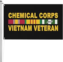 Us Chemical Corps Vietnam Veteran 3x5 Ft Double Sided Flag 3 Ply Vivid Print Banner For Yard Garden Outdoor Decor