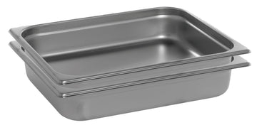 Half Size Stainless Steel Steam Table Pan by HUBERT – Stainless Steel, Pack of 2, Model 195942