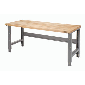 Adjustable Height Workbench C-Channel Leg by Global Industrial – 36"L x 48"W x 3"H, Steel, Gray, Model 318915GY