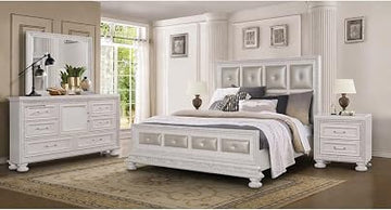 Penta White/Champagne 4-Piece Bedroom Set, King
