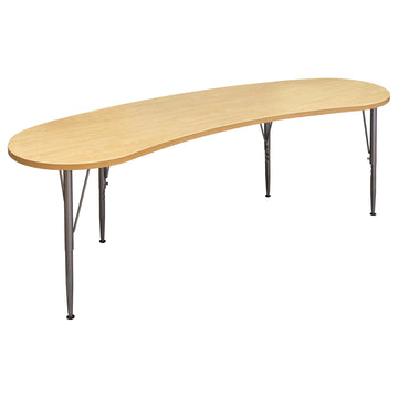 Curved Table 72" Wide (Maple/Maple) by Tot Mate – unspecified, 3/4" Thick Industrial Grade Wood With Laminate Surfacing, Maple/Maple, Model TM9373