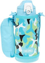 Thermos FJJ-601WF BLWH Water Bottle, Vacuum Insulated, 2-Way Bottle, 2.2 gal (0.6 L), 2.3 fl oz (0.63 L), Blue White