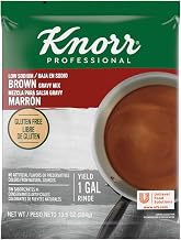 Knorr Professional Low Sodium Brown Gravy Mix Packets, 13.5 Oz, 6 Pack | Plant Based, Gluten & Dairy Free, No Artificial Flavors or Preservatives, Rich Homestyle Taste, for Meat, Poultry & Sides