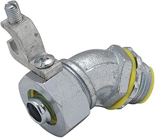 RACO 3562-3 Liquid Tight Connector, Steel, Grounding Lug, 45 Degree, 1/2" (Pack of 25)