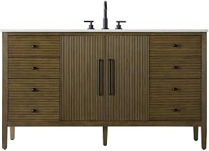 Elegant Kitchen and Bath 60" Single Bathroom Vanity in Hazel Oak