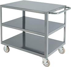 Global Industrial Steel Utility Cart w/3 Shelves, 1200 lb. Capacity, 36" L x 24" W x 35" H