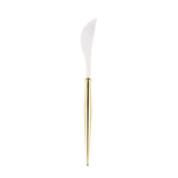 Set of 36 Knives by Sophistiplate – Large, Plastic, White/Gold, Pack of 36, Model BF36-101K