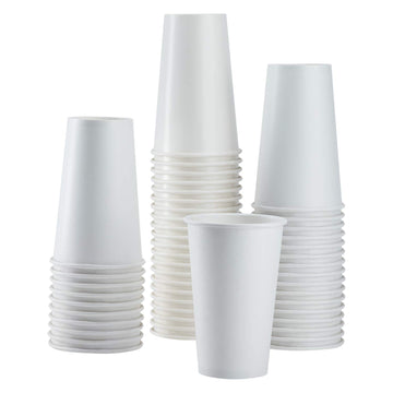 16 oz Paper Cold Cup (90mm Diameter) by Karat – 16 oz, 16.0 ounces, Paper, White, Pack of 1000