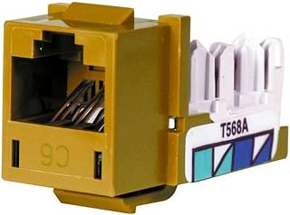 Hubbell HXJ6GL24 - NEXTSPEED, USOC Jack, Thermoplastic, Cat 6, 100 Ohm, 8-Port, T568A/T568B, Gold, 12 L x 1 H x 8 W