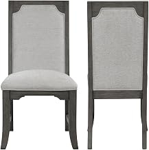 New Classic Furniture Lisbon Wood Dining Side Chair in Gray (Set of 2)