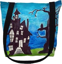 Betsy Drake TY1041S 13 x 13 in. Haunted House Small Tote Bag
