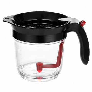 ExaEon Fat Separator, 33.8 oz Capacity with Bottom Release, Black and Clear