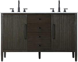 Elegant Kitchen and Bath 54" Double Bathroom Vanity ocolate Oak