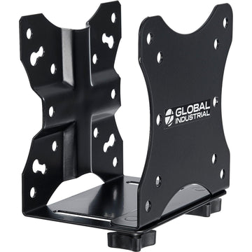 Slim CPU Mount Bracket for Orbit Computer Workstations by Global Industrial – Alloy Steel, Black, Model 282486