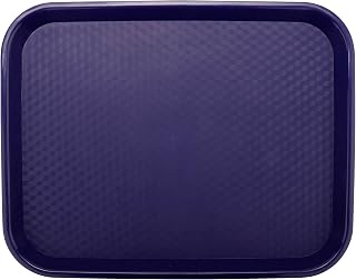 G.E.T. 11" x 14" Blue Plastic Tray (Set of 12)