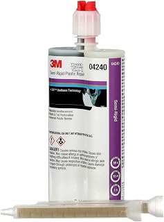 3M Semi-Rigid Plastic Repair 04240, Strong Adhesion, 200 mL Cartridge | Long Lasting; Fast Curing; Dual Syringe