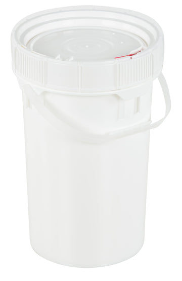 6.5G ScrewTop Pail & Lid White by Vestil – One Size, Blend, Multicolor, Model PAIL-SCR-65-W