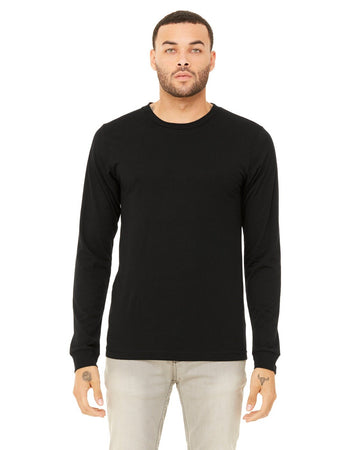 Product of Brand Bella + Canvas Unisex Jersey Long-Sleeve T-Shirt - Solid BLK TRIBLN - L - (Instant Savings of 5% & More) by BELLA+CANVAS – Polyester, Model 3501