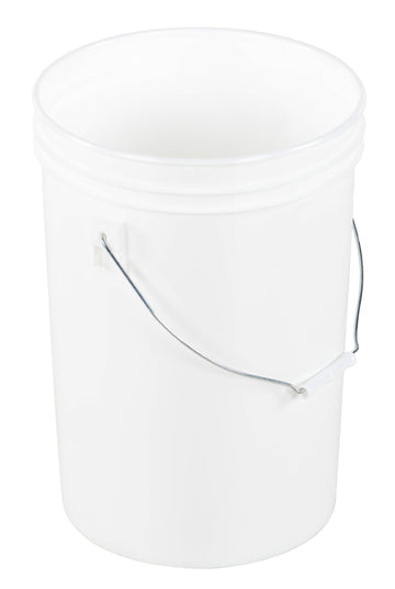 6G Open Head Pail Stl Hndl White by Vestil – One Size, Blend, Multicolor, Model PAIL-6-PWS