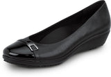 Womens Black MaxTrax Soft Toe SRO Slip-On Dress Shoe 6.0 M by SR Max – 6, Leather, Black, Model Isabela