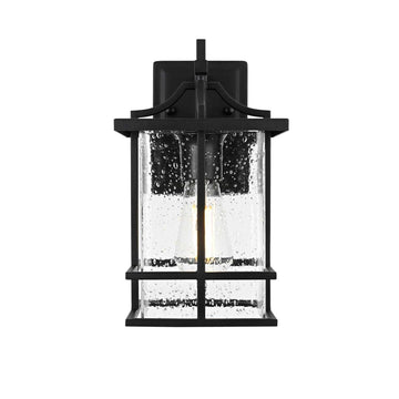 Miller One Light Outdoor Wall Sconce Black by Lighting Design – Iron, Black, Model OD312W12BK