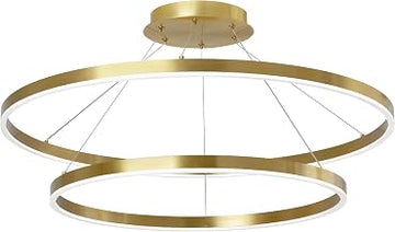 Dainolite Circulo Color Temperature Changing LED Tiered Chandelier - Aged Brass