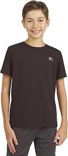 Champion Boys T-Shirt for Kids Big Boy Patch Logo Tee Shirts with Embroidery