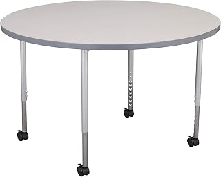 Learniture Structure Series Mobile Round Collaborative Adjustable Height Table