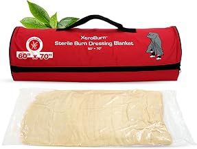 Dynarex Code Blue XeroBurn Sterile Burn Dressing Blanket - 60" x 70" - Hydrogel Infused Wool Fire Blanket - Burn Care & Emergency Kit for Heat, Flames, and Smoke - 1 Count