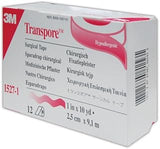 3M 30707387065950 Transpore Surgical Tape, 1" x 10 yd., Clear (Pack of 12)