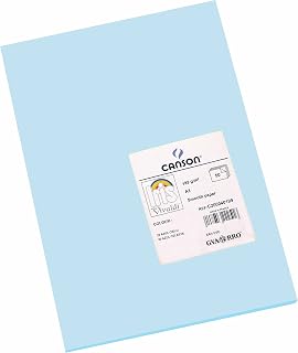 Canson Iris Vivaldi A3 185 gsm Smooth Colour Paper - Sky Blue (Pack of 50 Sheets)