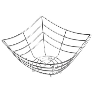8" Square Chrome Space/Time Continuum Web Basket by American Metalcraft – 8-Inch, Chrome, Silver, Model SCB480
