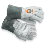 Premium Goatskin MIG Welding Gloves by Hobart – Large, Leather, Grey, Model 771045