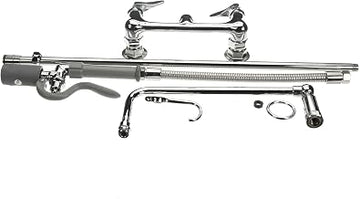 T&S Brass B-0131-C Pre-Rinse Overhead Swivel Arm Wall Mount Base with 8-Inch Centers Low Flow Spray Valve